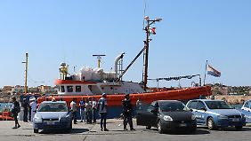 Auf Lampedusa beschlagnahmen die italienischen Behörden die