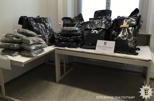 Die Polizei hat in Stuttgart 26 Kilogramm Marihuana beschlagnahmt. Foto: Polizeipräsidium Stuttgart Die Polizei hat in Stuttgart 26 Kilogramm Marihuana beschlagnahmt. Foto: Polizeipräsidium Stuttgart